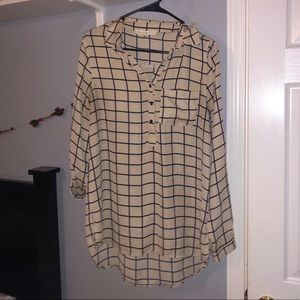 Long sleeve high-low shirt